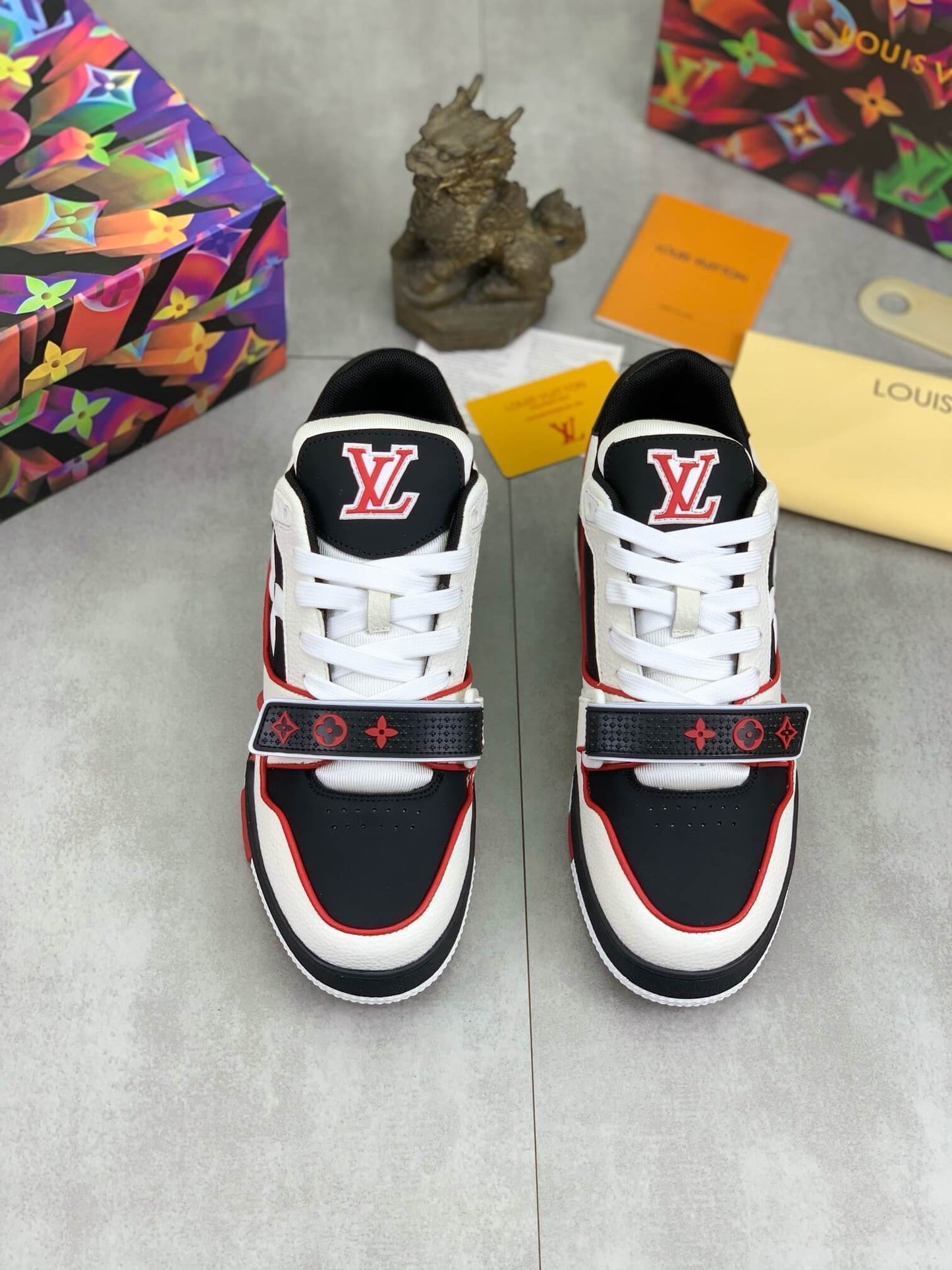 New Red Striped Sneakers