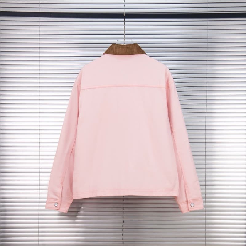 Pink Deer-Texture Brown Collar Jacket