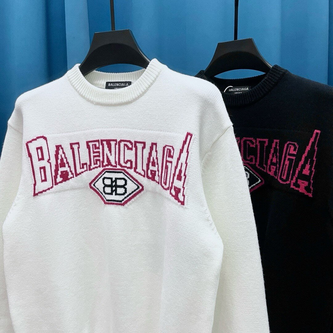 Red Letter Embroidered Sweater