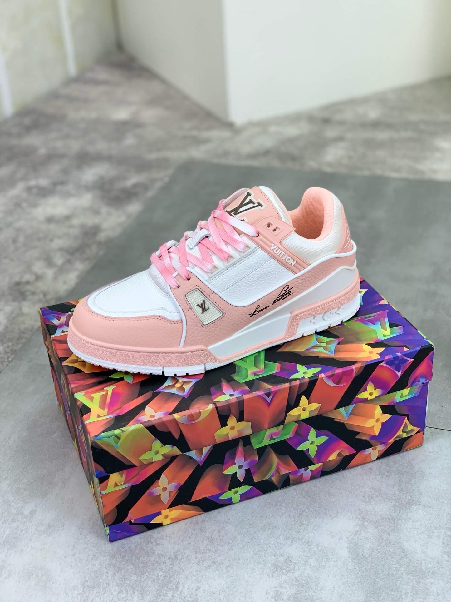 Pink-Laced Sneakers