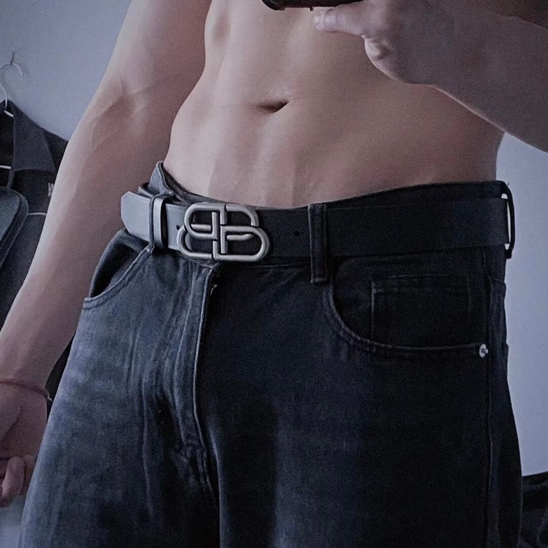 Fashionable Chic Double B Letter Buckle Belt