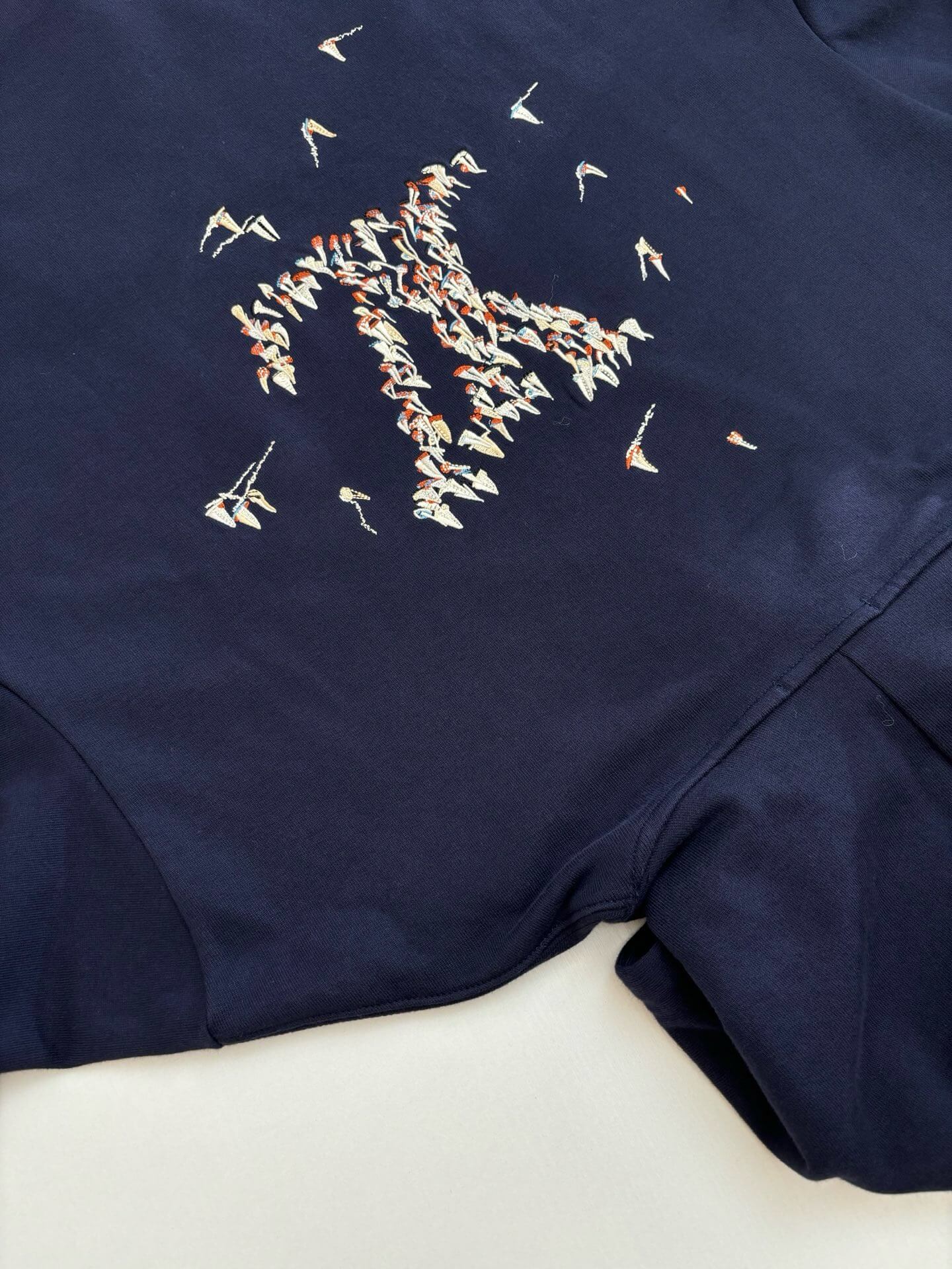 Sailboat Embroidery Hoodie