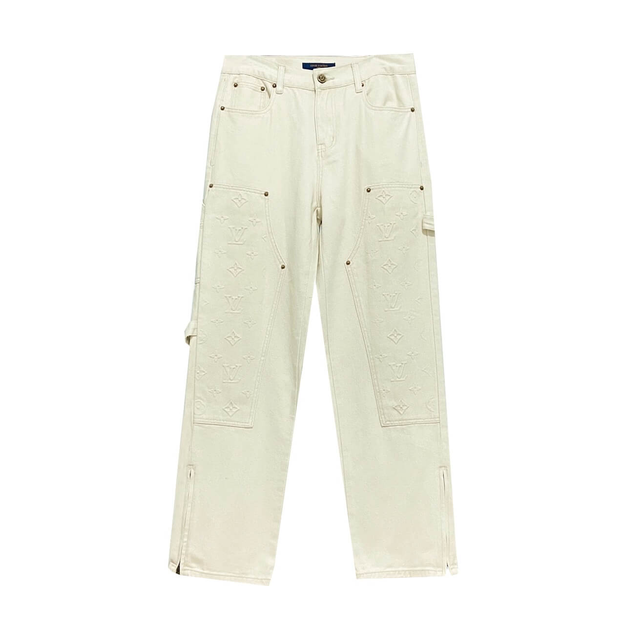 Embossed Pattern Jeans