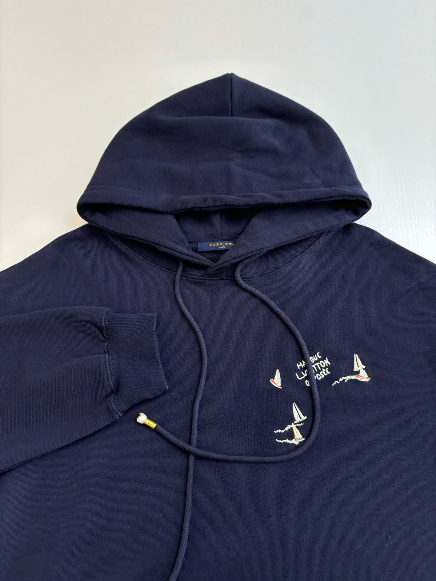 Sailboat Embroidery Hoodie