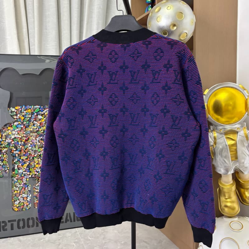Halo Gradient Jacquard Knit Cardigan Jacket