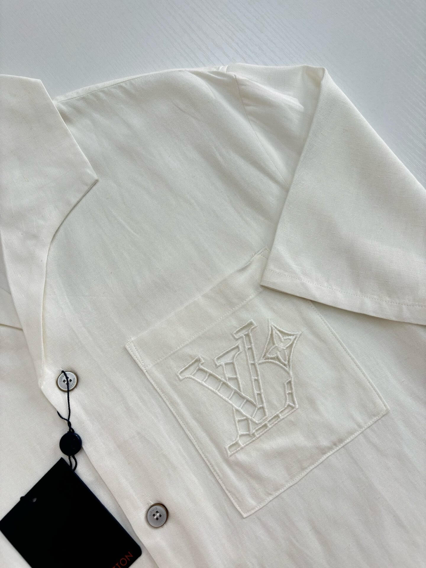 Linen Hollow Embroidery T-Shirt