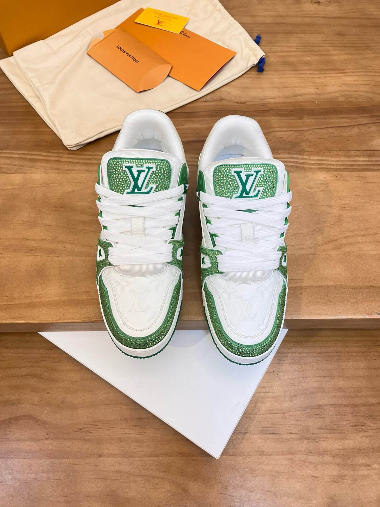 Green Crystal Sneakers