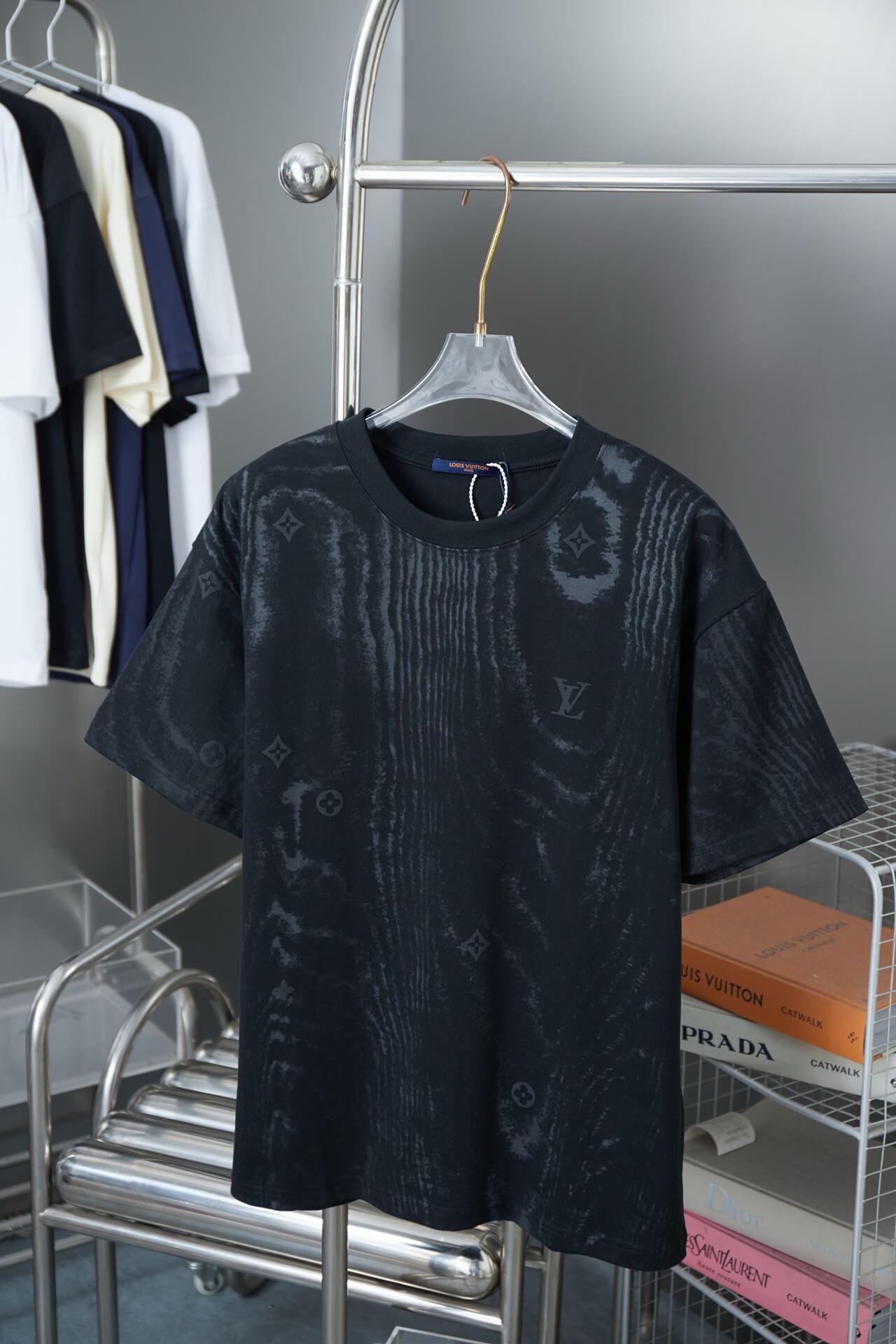 Ripple Texture Puff Print T-Shirt