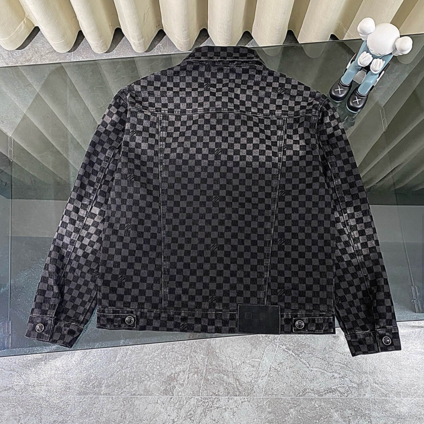 Checkerboard Denim Jacket