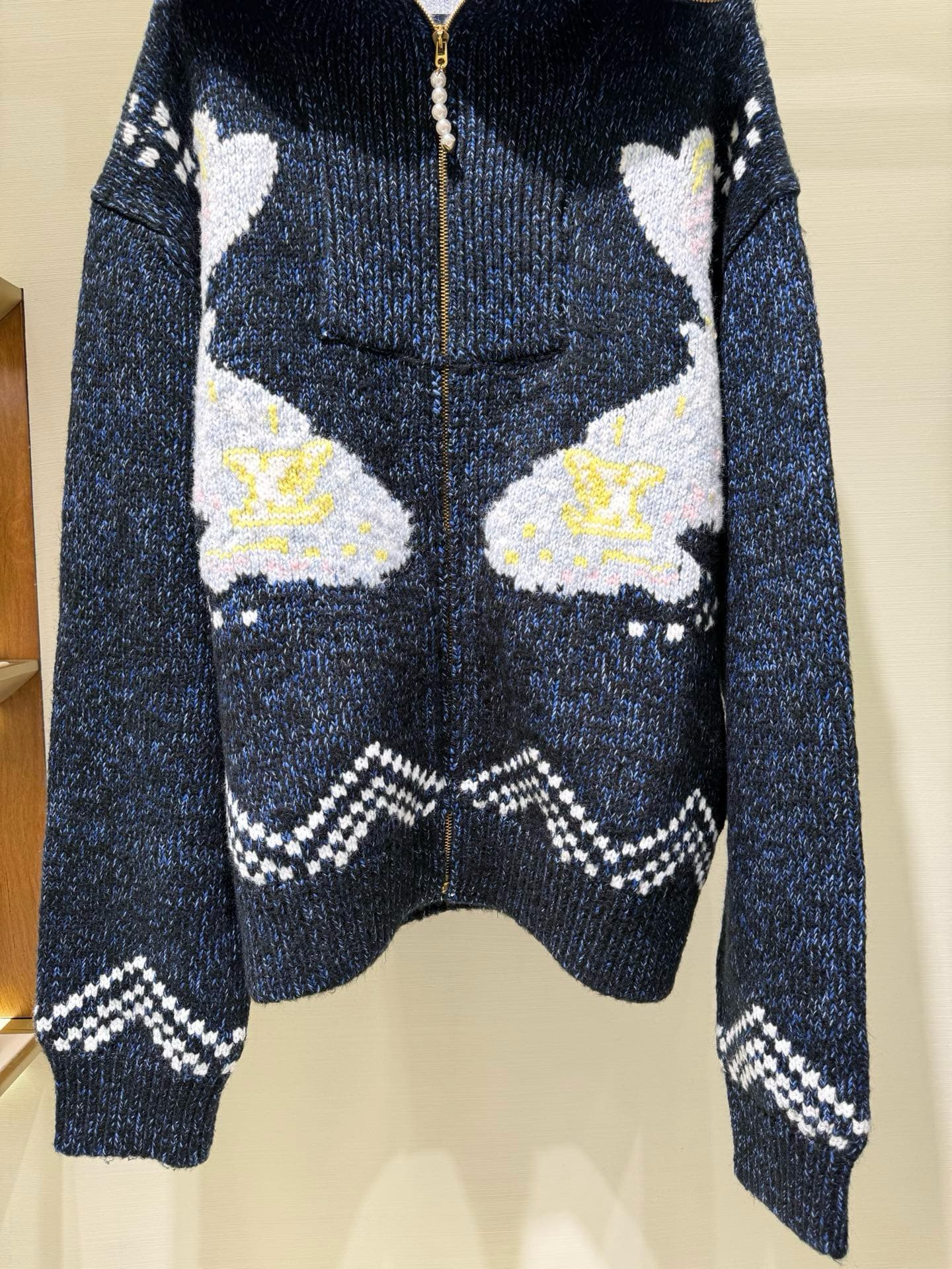 Koi Embroidered Zip-Up Jacket