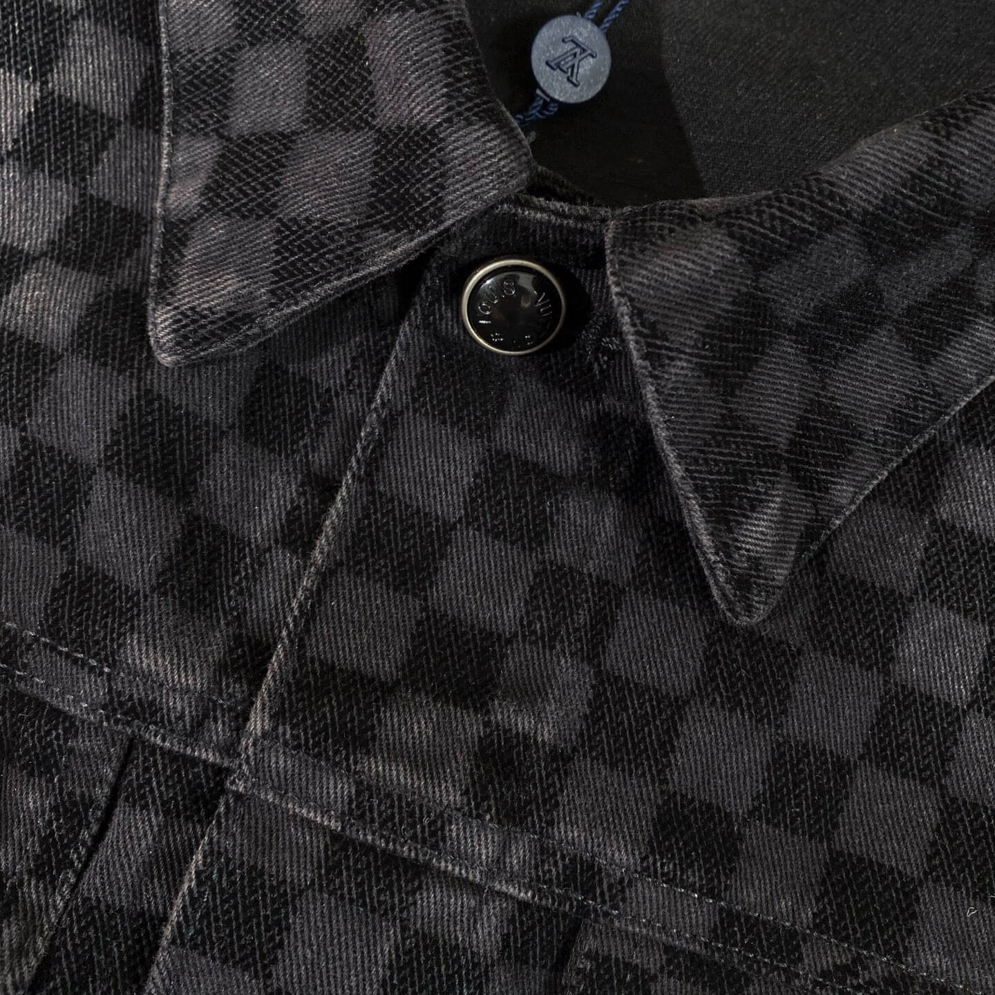 Checkerboard Denim Jacket