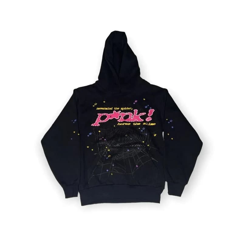 Classic Web Black & Pink Hoodie