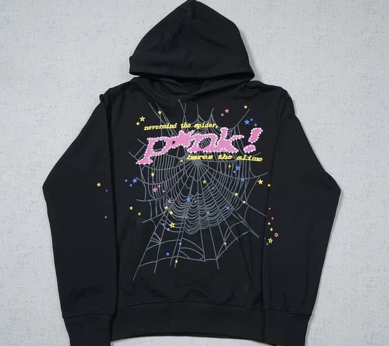 Classic Web Black & Pink Hoodie
