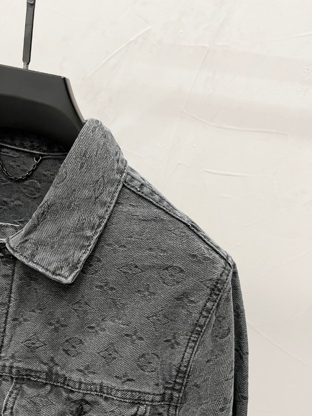 Jacquard Woven Letter Jean Jacket