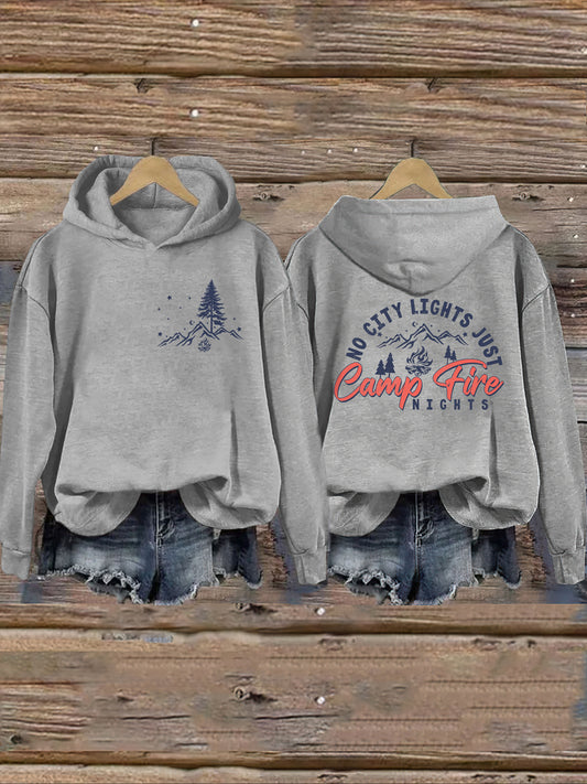 No City Lights Just Campfire Nights Hoodie