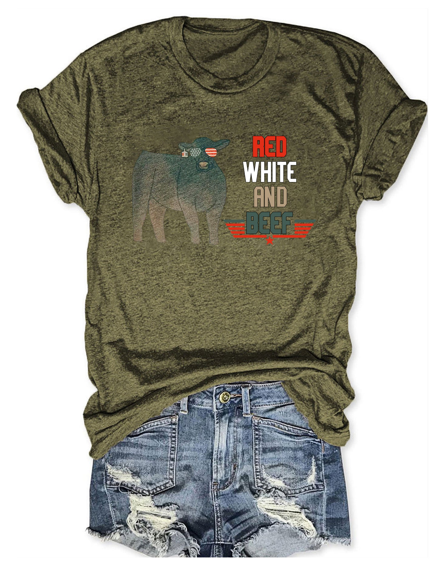 Red White And Beef Cattle T-shirt