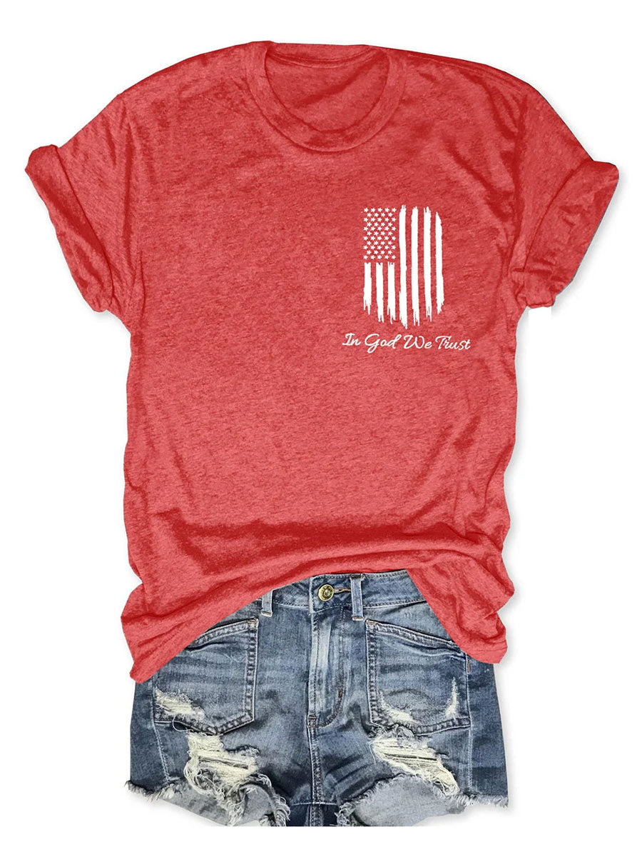 In God We Trust America Flag T-shirt