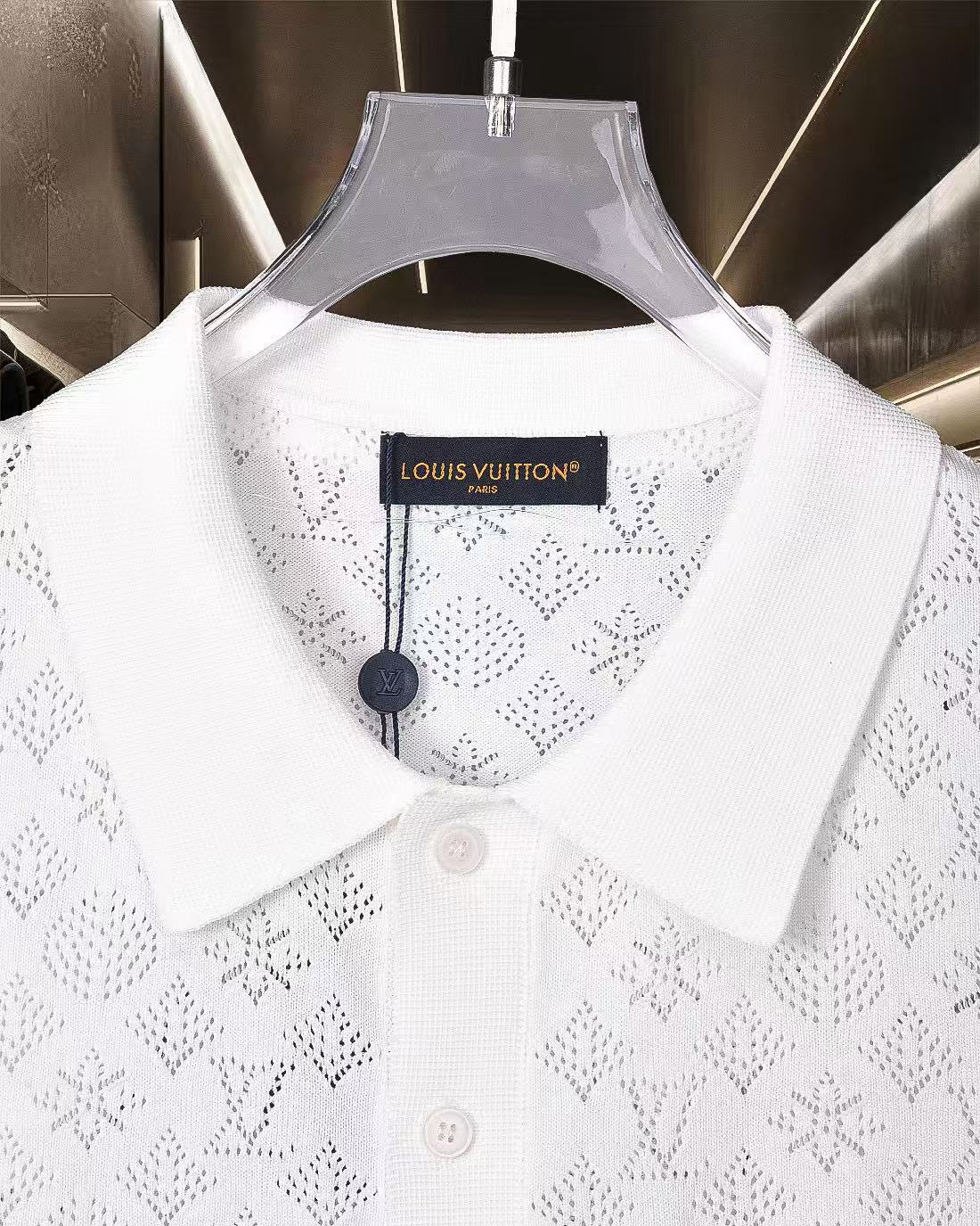 Hollow-out jacquard short-sleeve T-shirt