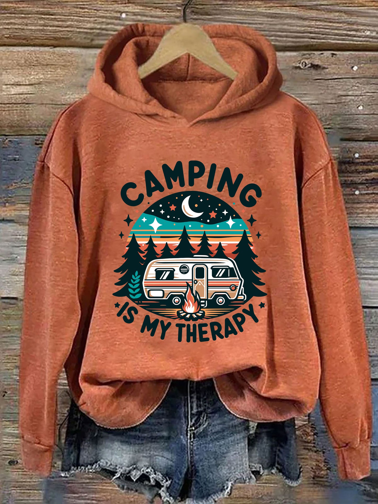 Camping Is My Therapy Hoodie