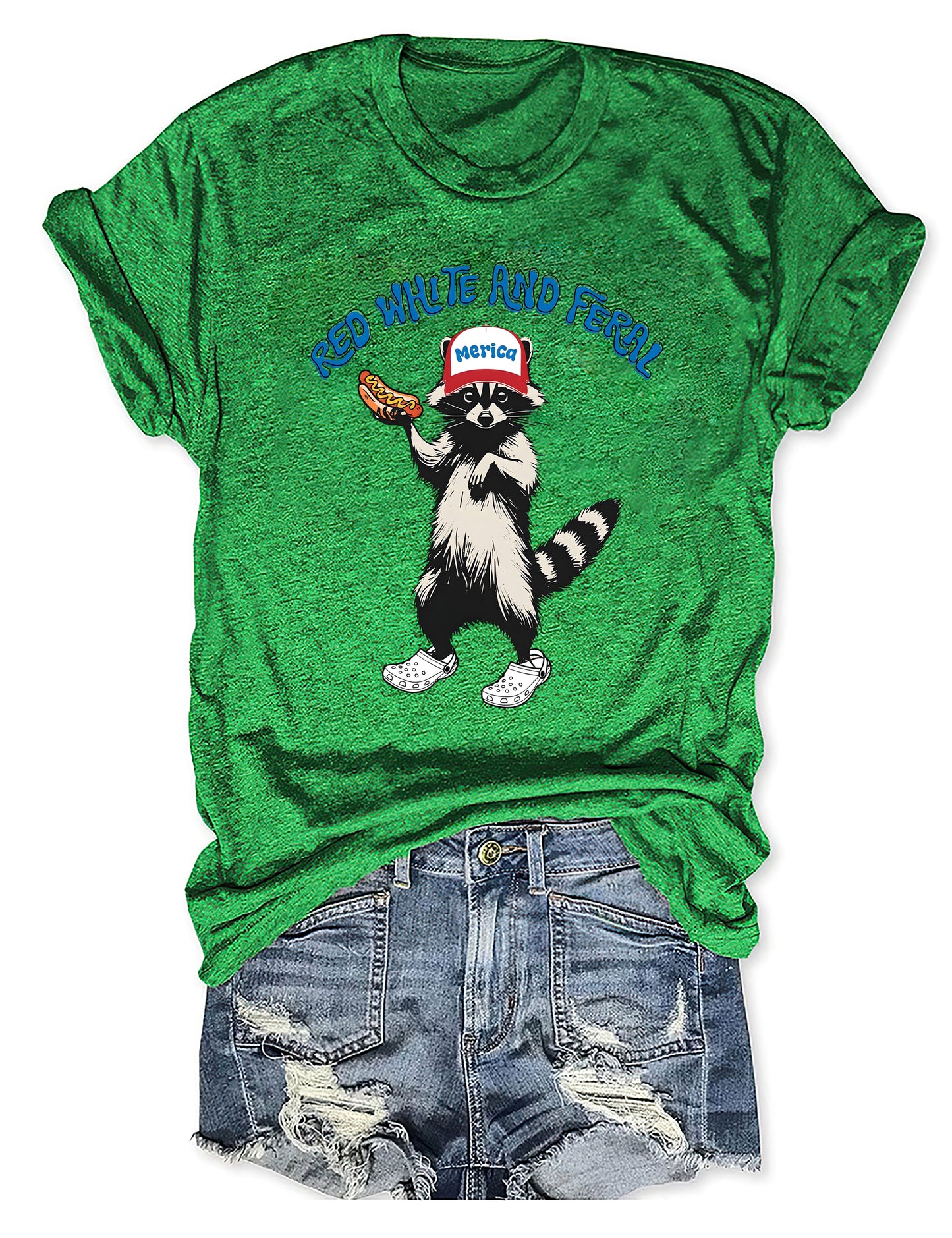 Red White And Feral T-shirt