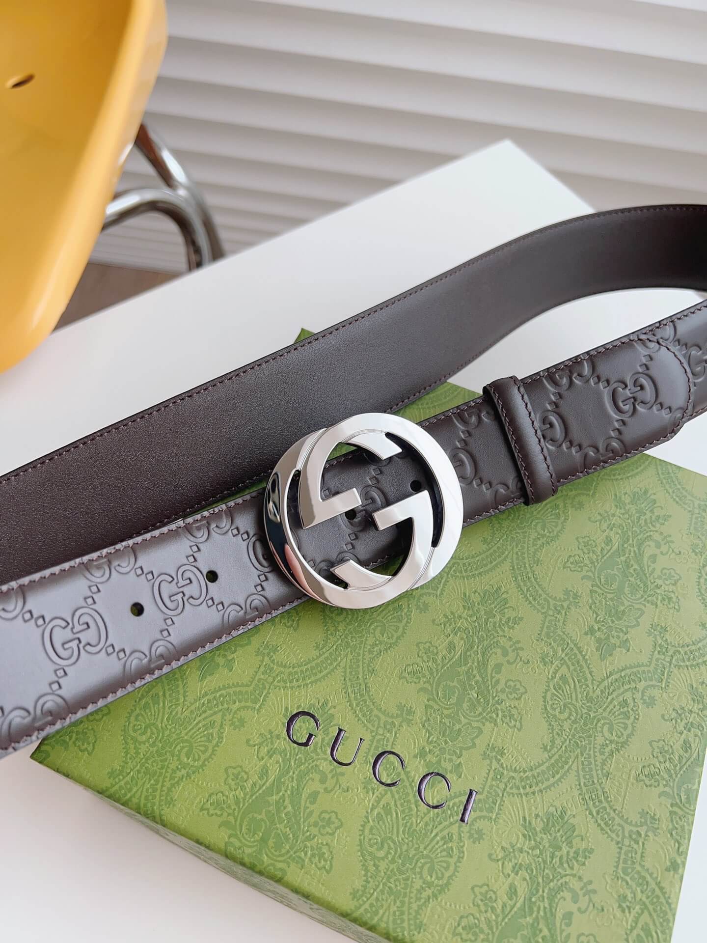 Vintage Floral-Embroidered Leather Belt
