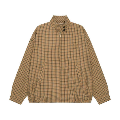 New Brown Plaid Jacket