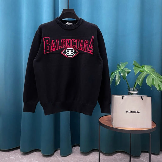 Red Letter Embroidered Sweater