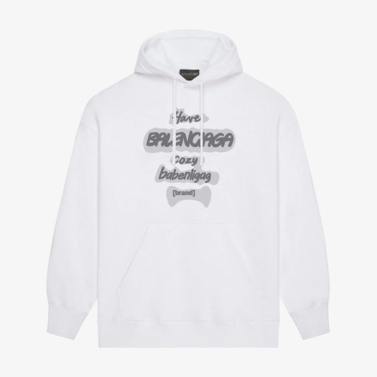 Gray Letter Print Hoodie