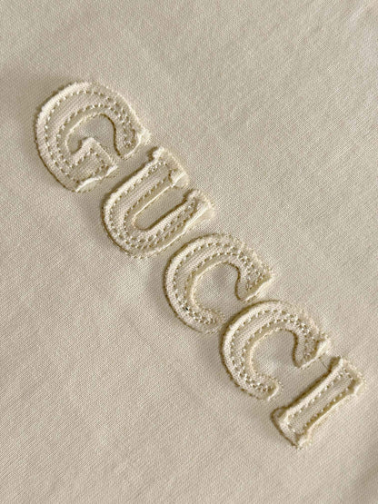 Letter Embroidered T Shirt