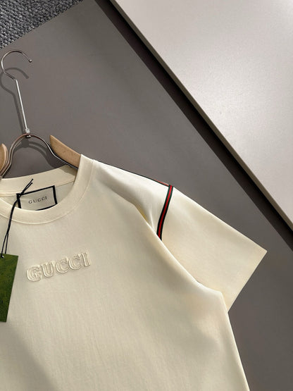 Letter Embroidered T Shirt