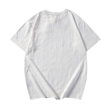 Embossed Jacquard Crew Neck T-Shirt
