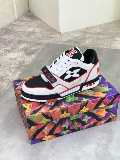 New Red Striped Sneakers