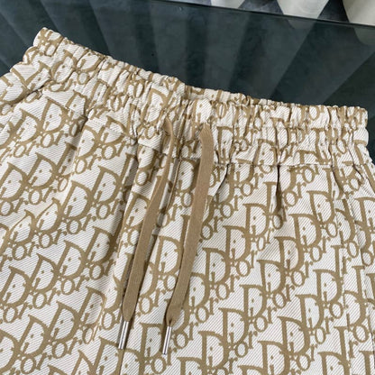 2025 New Beige Jacquard All-Over Print T-shirt
