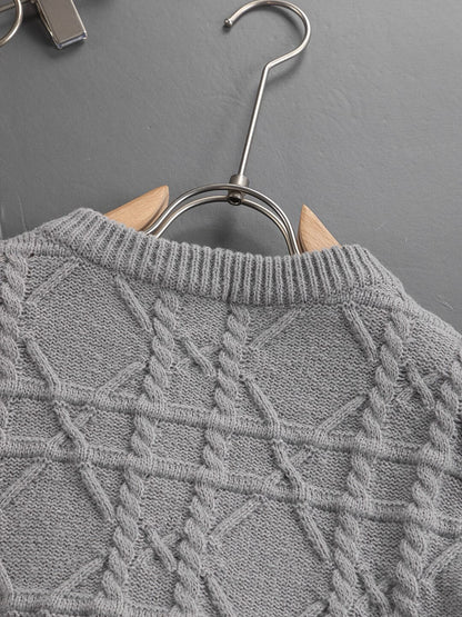 Rattan Plaid Crewneck Sweater