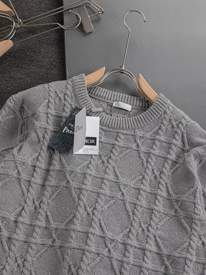 Rattan Plaid Crewneck Sweater