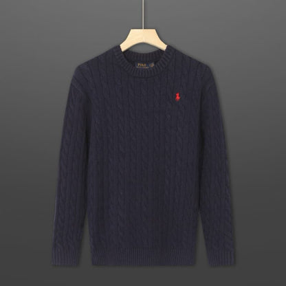 Cable-Knit Crewneck Sweater