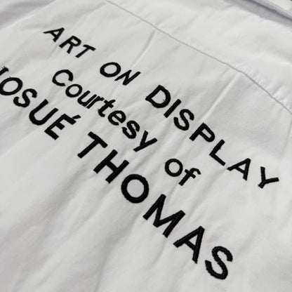 2025 White Embroidered Denim T-Shirt