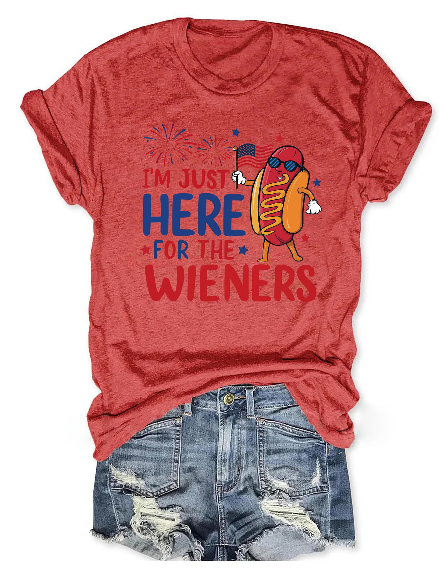 Just Here For The Wieners T-Shirt