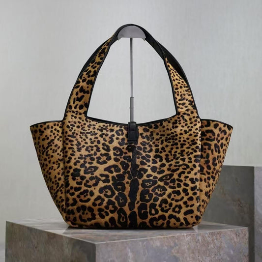 Modern Vintage Leopard Print Hobo Bag