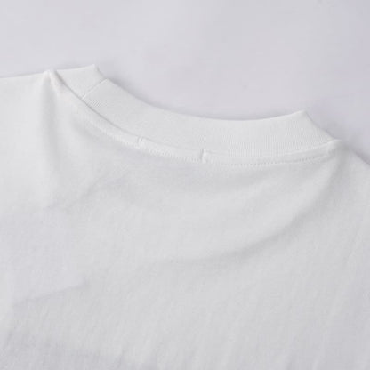 Hand-Cut Applique Embroidered T-Shirt