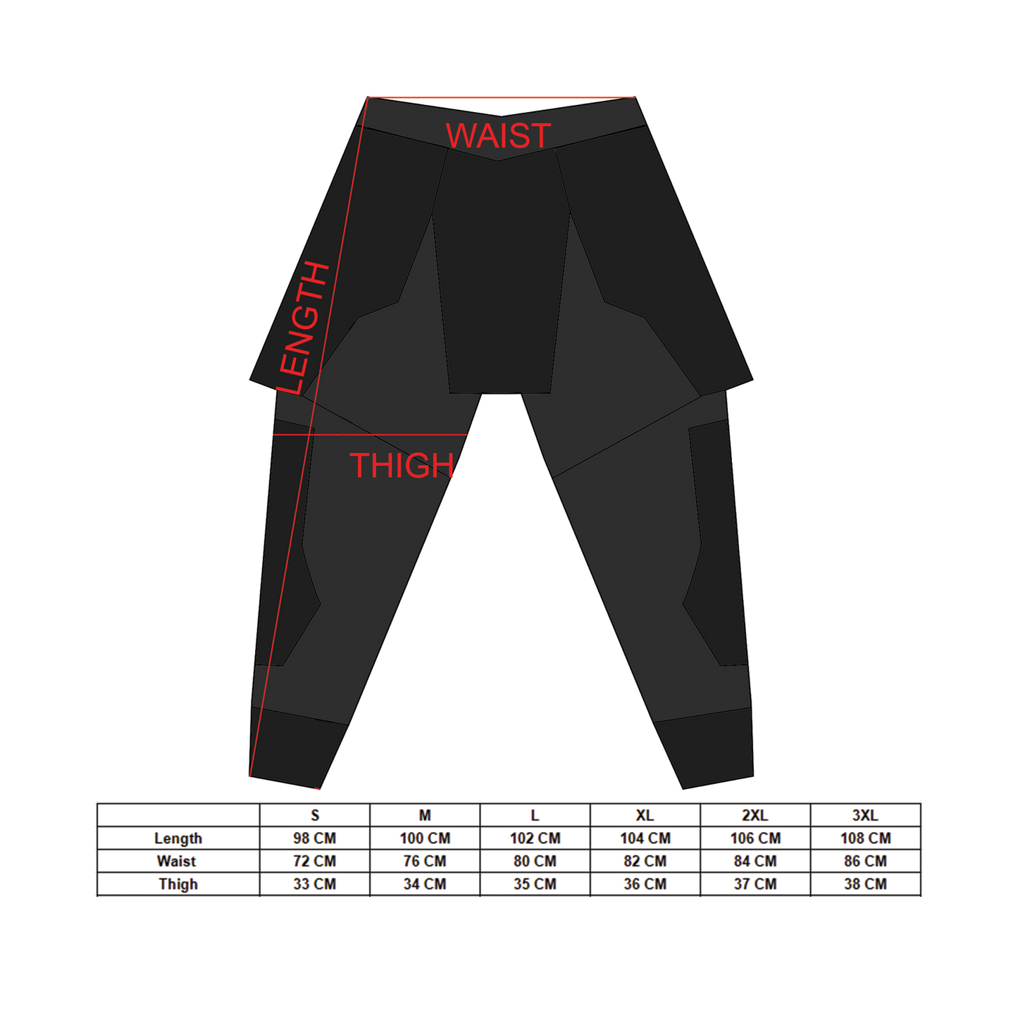 CG-Type 15A Black Cargo Pants