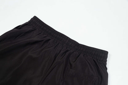 Pink Letter Embroidered Beach Shorts