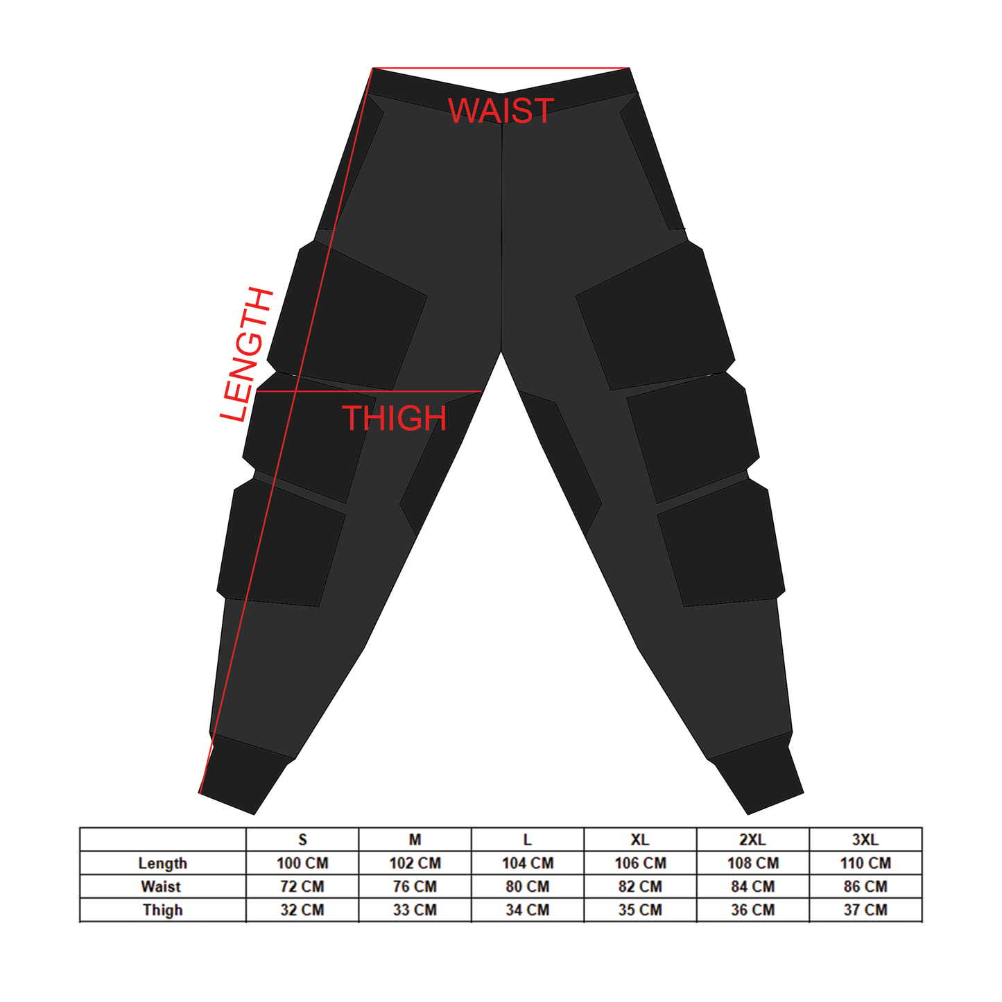 CG-Type 18R Black Cargo Pants