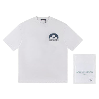 2025 Embroidered Denim Patch T-Shirt