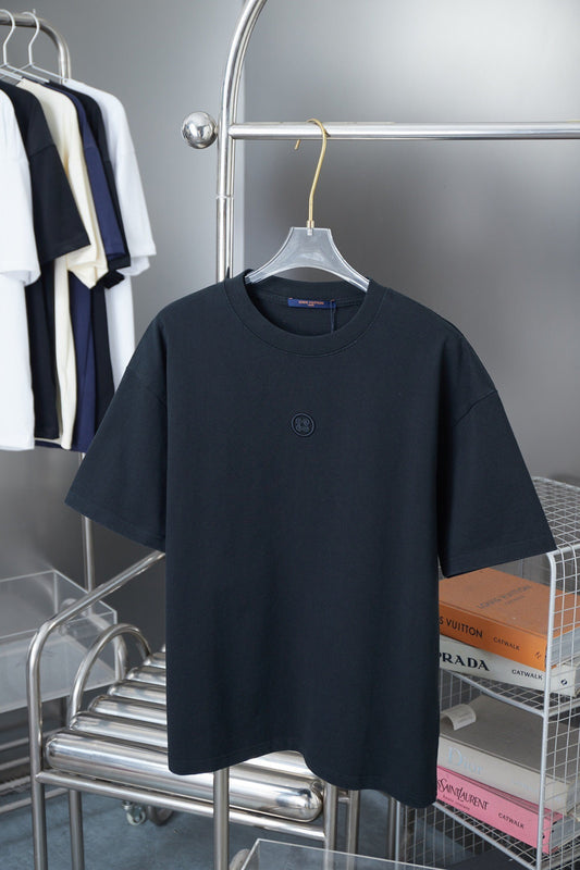 2025 New Hollow Embroidery + Mesh Embroidery T-shirt