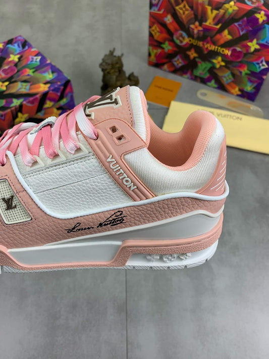 Pink-Laced Sneakers