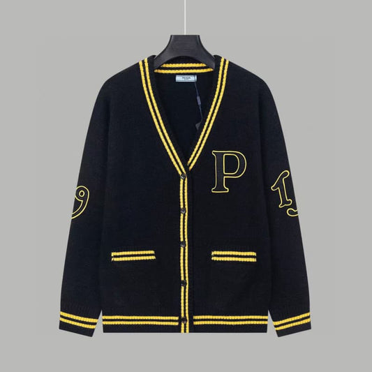 Patchwork Knitted Wool Cardigan Jacket