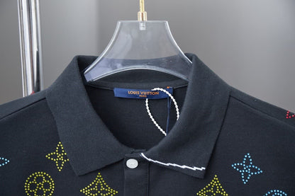 2025 New All-over Crystal Rhinestone Polo Shirt