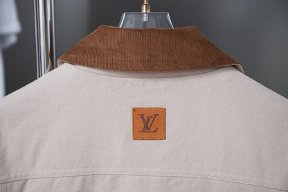 Pocket Cutout Embroidered Canvas Jacket