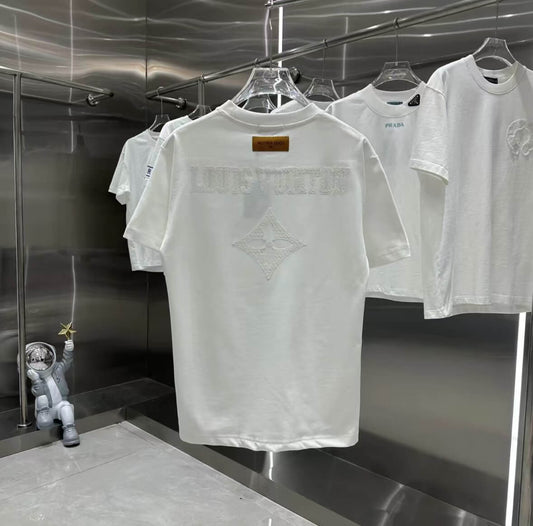Trendy 3D Embroidered Letter And Pattern T-Shirt